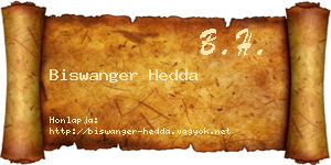 Biswanger Hedda névjegykártya